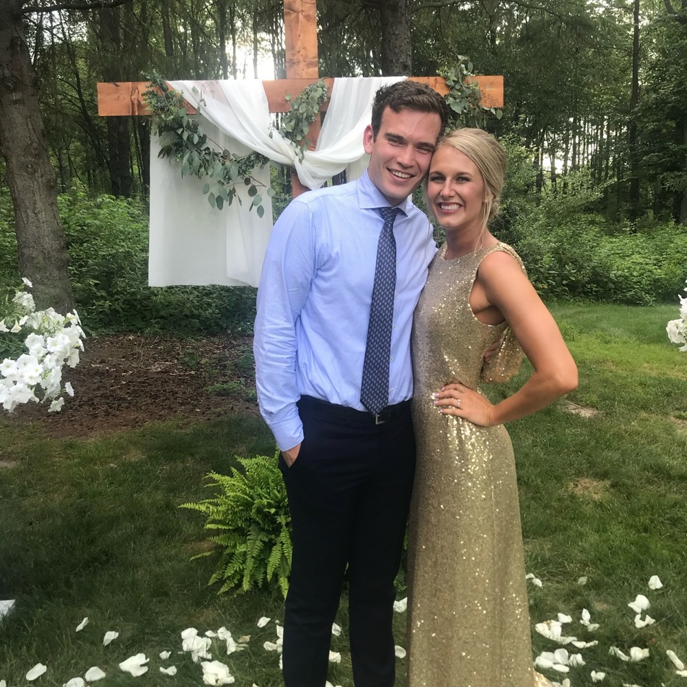 Gold Sequin Bridesmaid dress